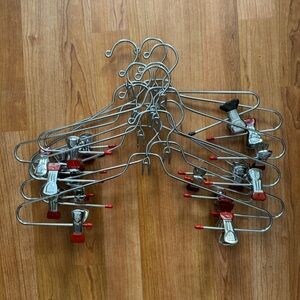 Vintage Midcentury Multi Use Metal Hangers Set of 9